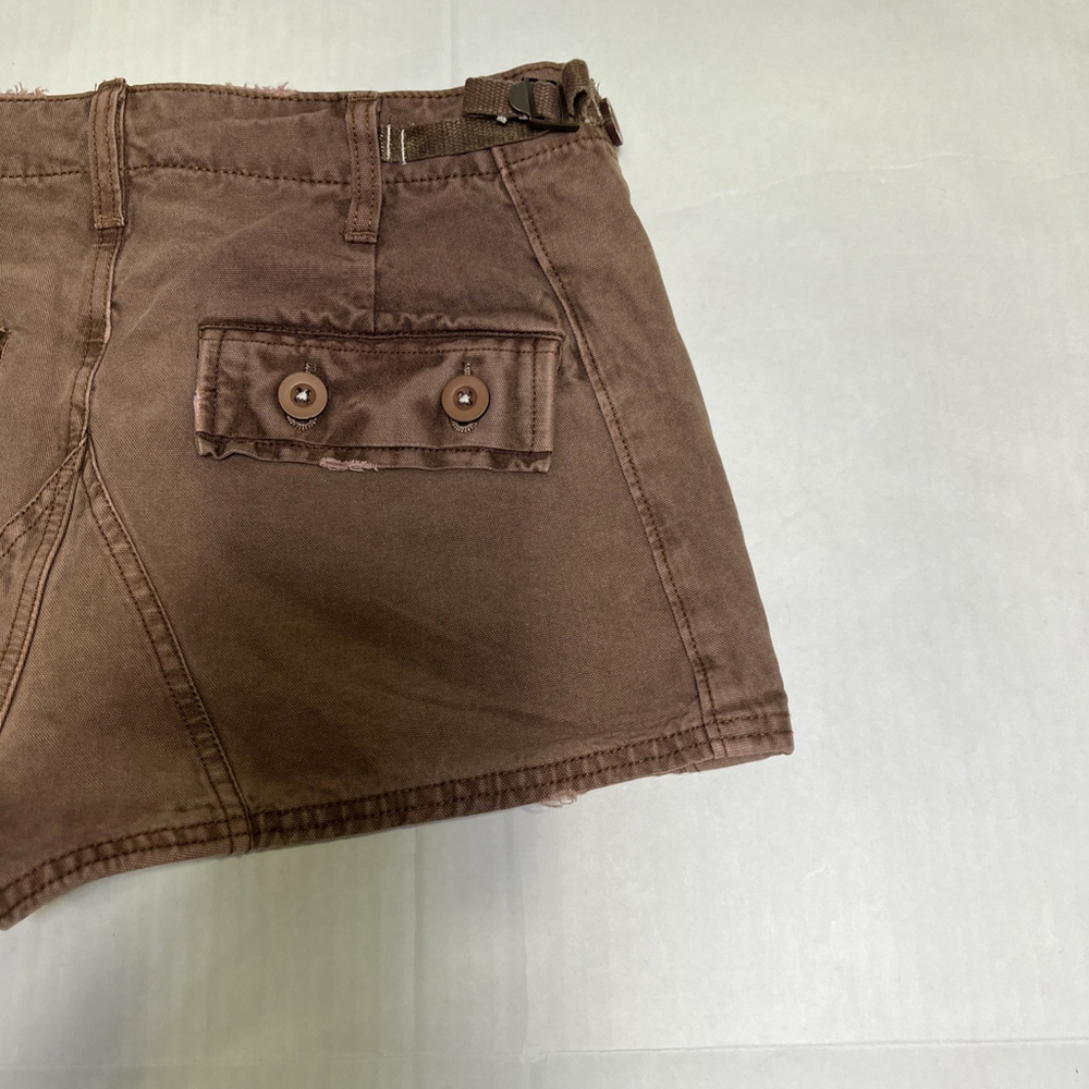 Free People All Yours Micro Shorts Brown Size 8 Casual Summer Festive - Picture 7 of 12